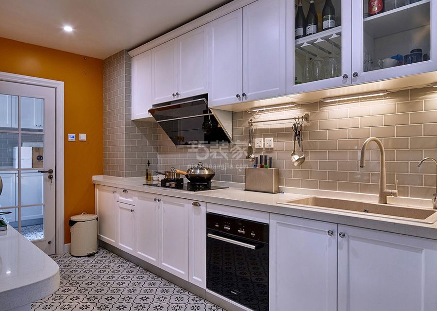 厨房-K2海棠湾92平米美式风格设计说明