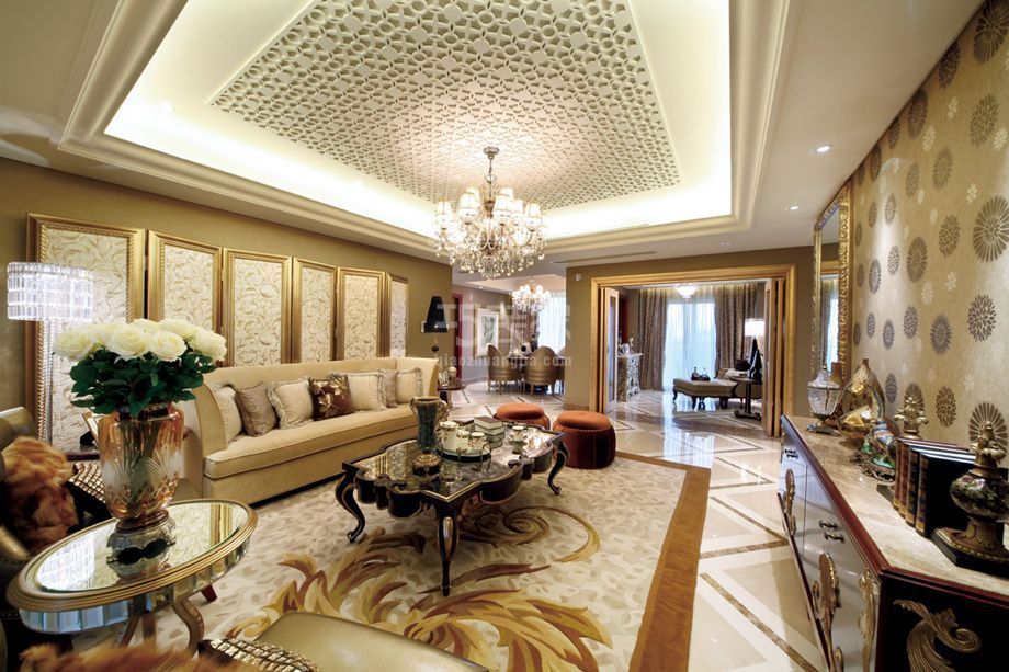 华冠丽景111平欧式风格设计案例
