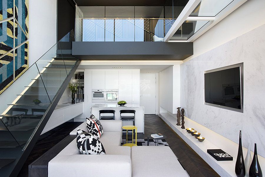 -现代珠江摩尔105平米现代简约风格设计方案