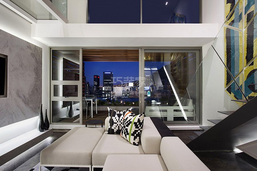 -现代珠江摩尔105平米现代简约风格设计方案