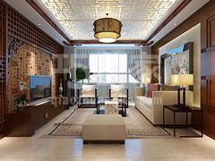 滟澜新宸120平中式风格设计方案