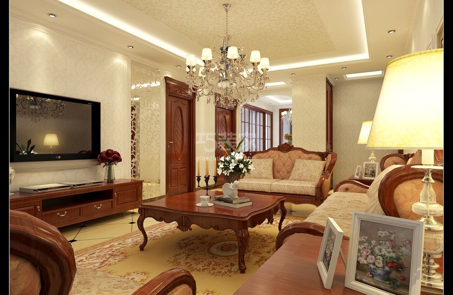 客厅-中海城150㎡欧式风格设计方案