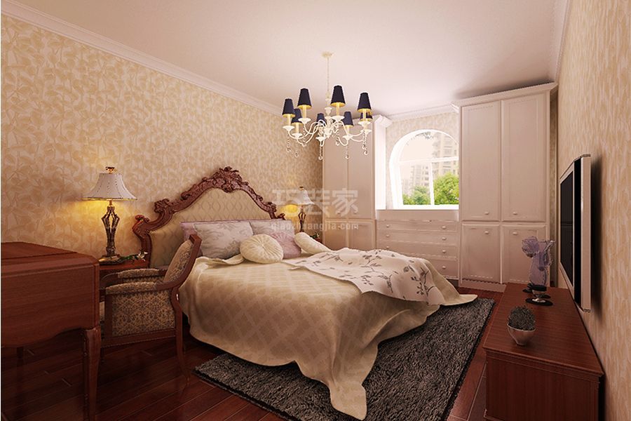 2楼卧室-金港国际280平欧式风格设计方案