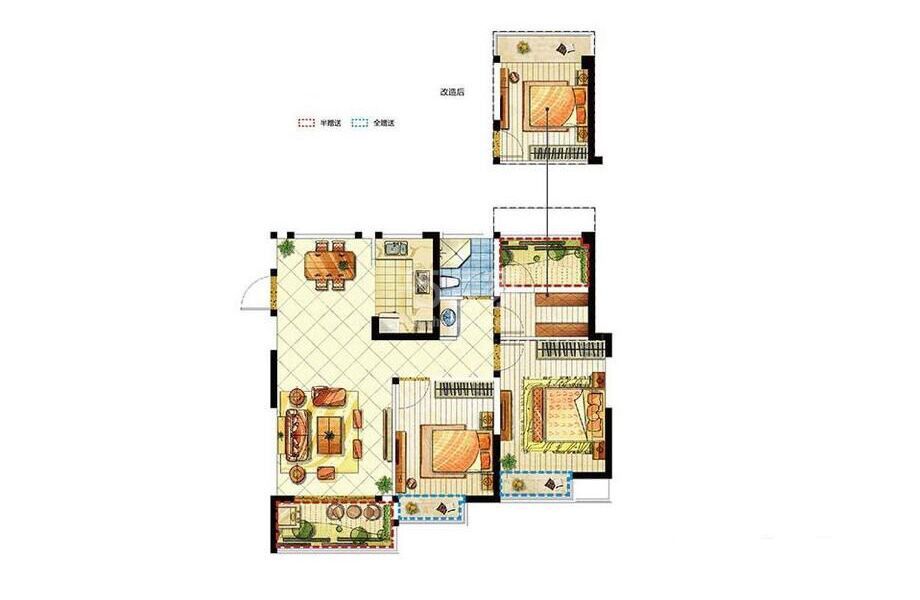 育人里90平北欧风格设计方案