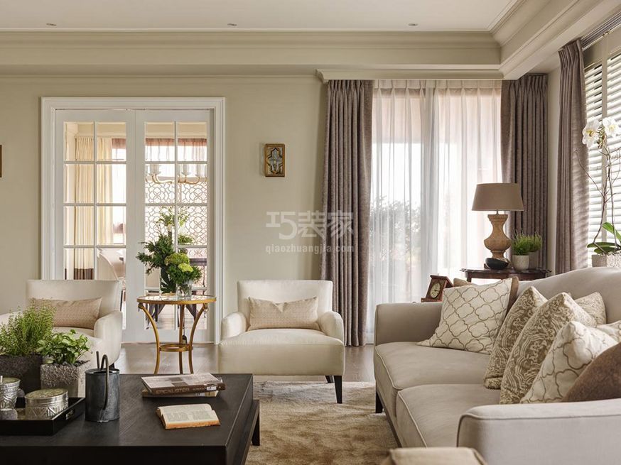 -庄胜二期110平米美式乡村设计方案