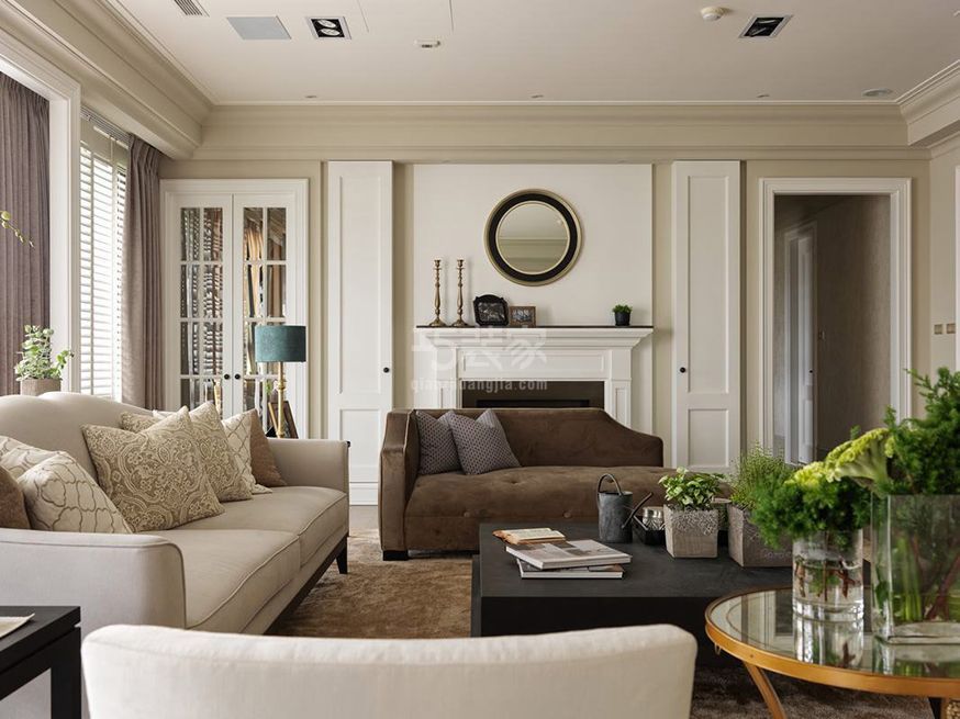 -庄胜二期110平米美式乡村设计方案