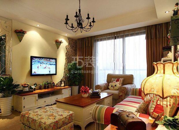 -西罗园小区80平米田园风格设计方案