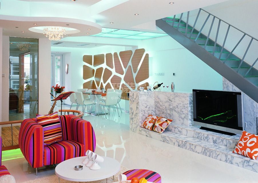 客厅-远洋山水180平现代简约风格设计方案