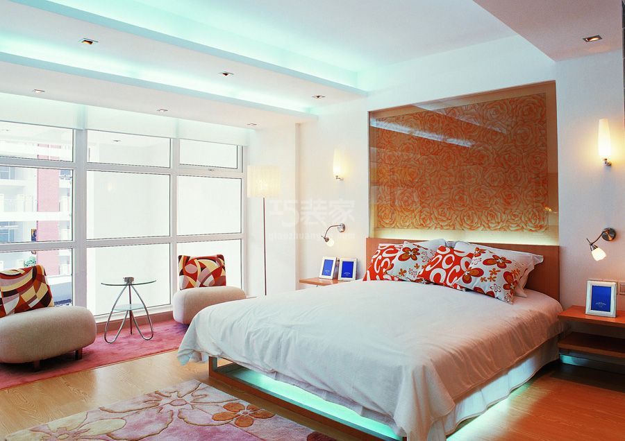 卧室-远洋山水180平现代简约风格设计方案