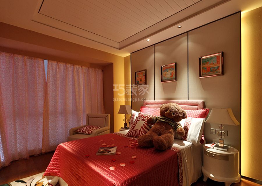 儿童房-天鹅湾130平米现代风格设计方案