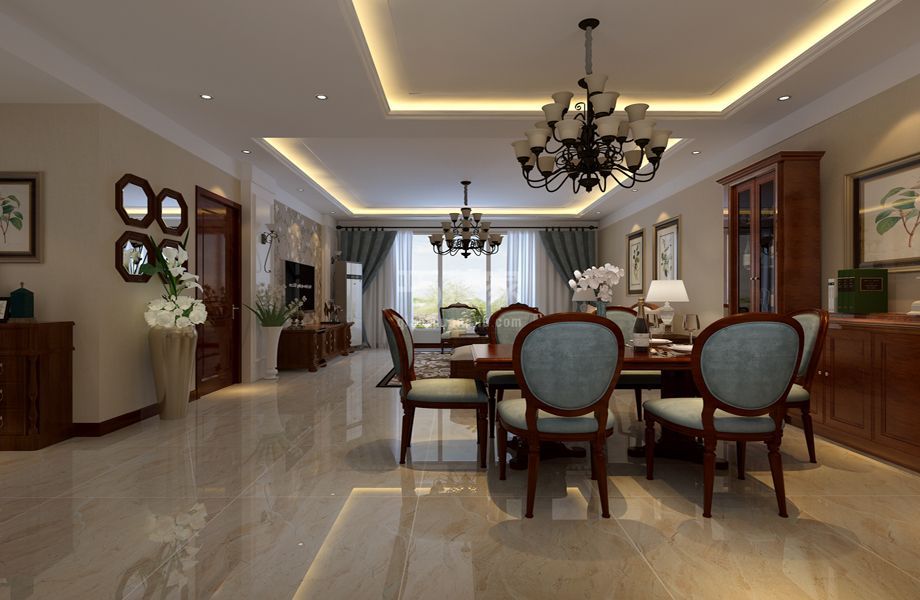 吕营嘉园/152平米/欧美风格设计方案