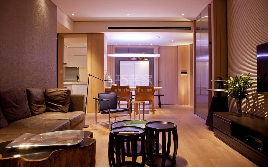 国风北京100平米后现代风格设计案例