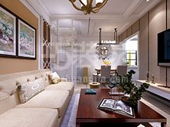 山水文园90平现代简约风格设计方案