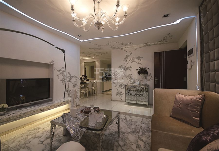 汤泉逸墅160平法式风格设计方案