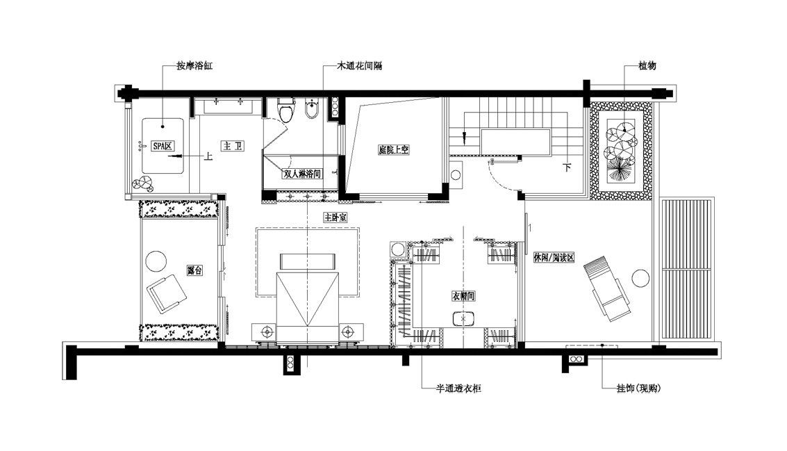 澜馨墅280平米别墅新中式风格设计案例