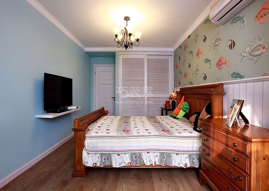 卧室-英国宫孔雀城160平米美式风格设计案例