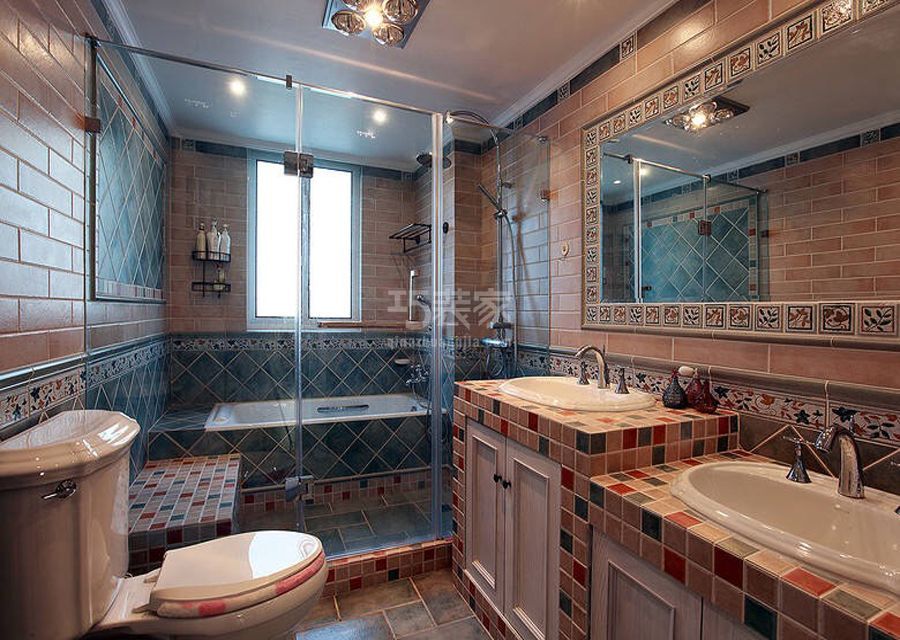 卫生间-英国宫孔雀城160平米美式风格设计案例