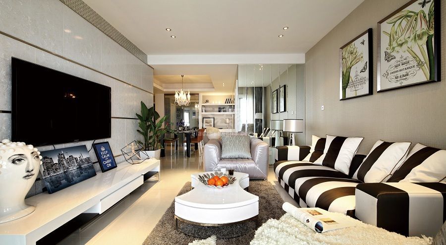 劲松三区90平米现代简约风格设计案例