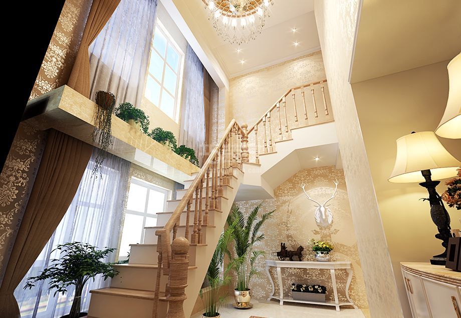 固安孔雀城五期棠墅园270平米欧式奢华风格设计方
