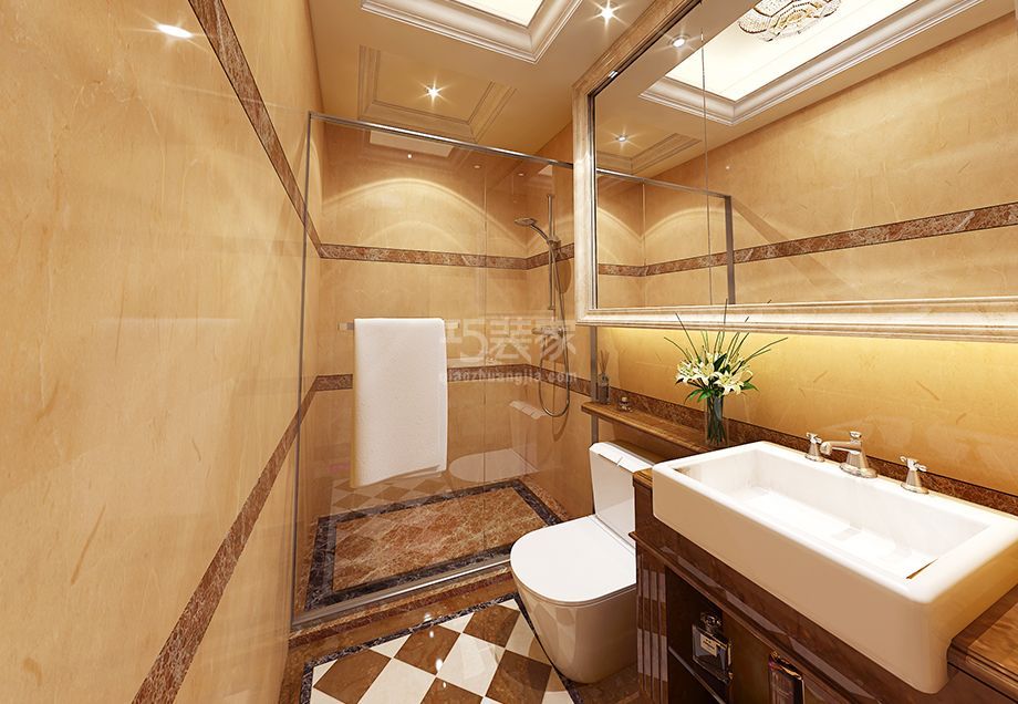 卫生间-固安孔雀城五期棠墅园270平米欧式奢华风格设计方