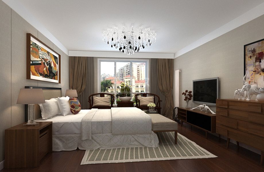 - 奥林PAPK国际公寓200平米现代风格设计方案