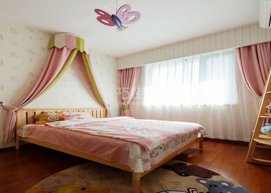 儿童房效果图-金湖湾小区85平米现代简约风格设计方案