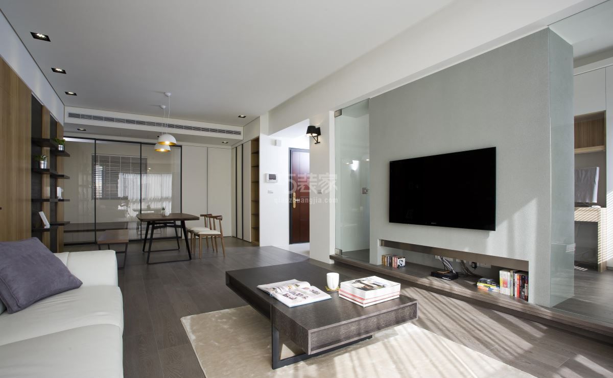客厅-正黄旗东区85㎡简约设计风格方案