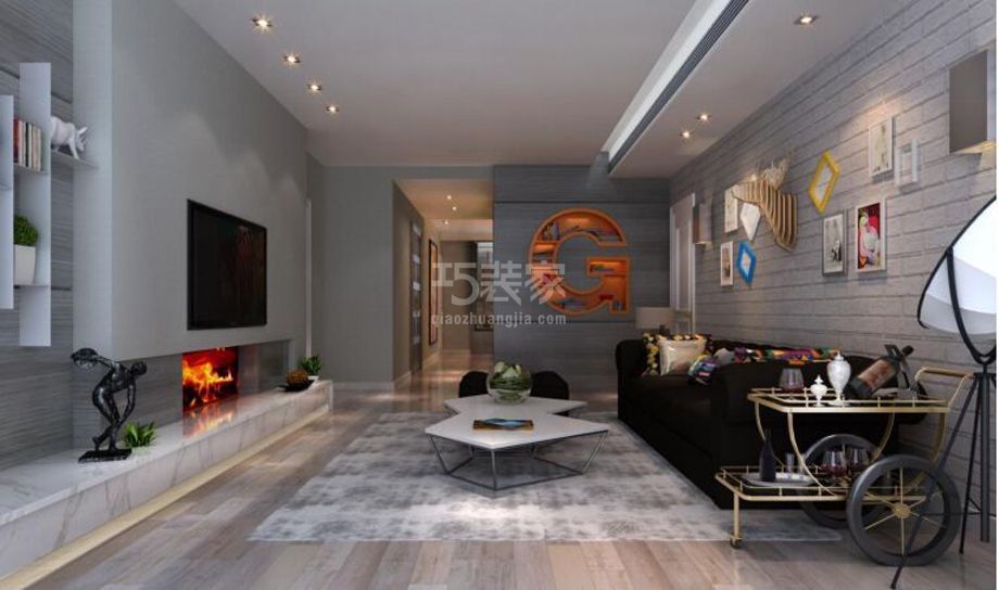 -百万庄家园110平混搭风格设计方案