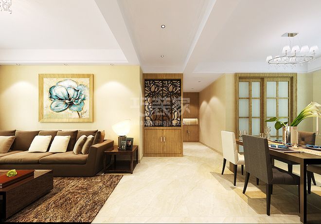 蓝天家园118平米现代风格设计方案