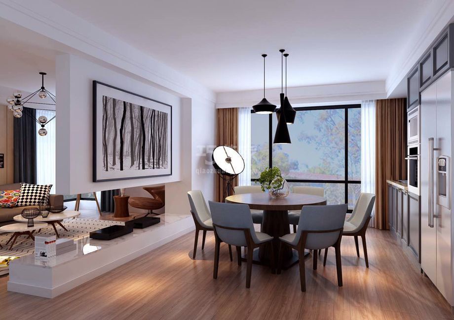 -远洋山水140平米现代简约风格设计方案