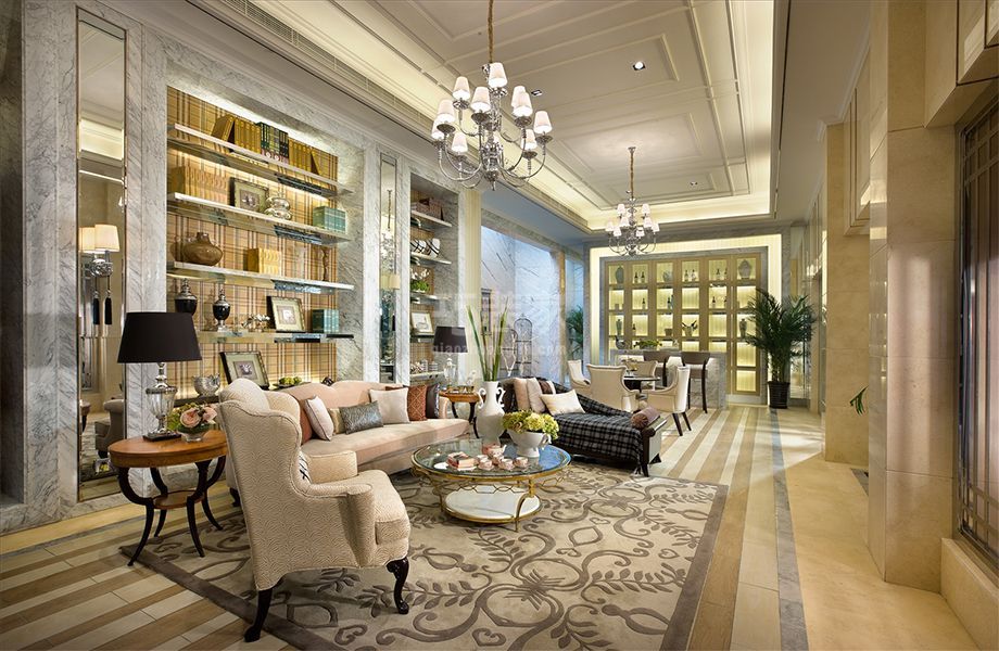 -溪水花园220平米Burberry简欧风格方案