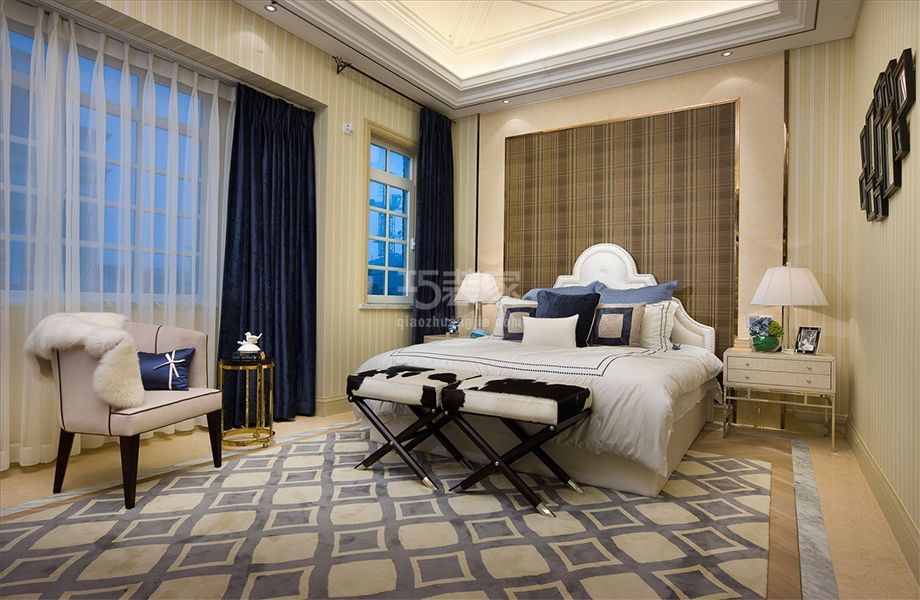 -溪水花园220平米Burberry简欧风格方案