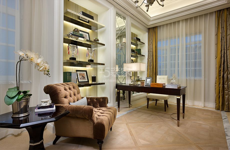 -溪水花园220平米Burberry简欧风格方案