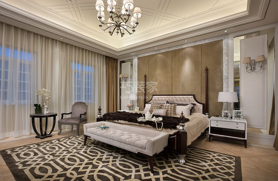 -溪水花园220平米Burberry简欧风格方案