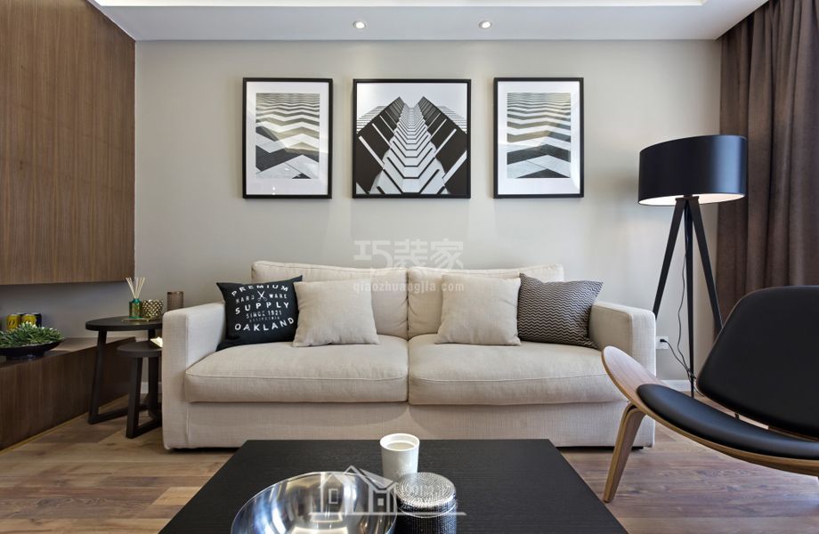 客厅-今日家园120平米现代简约风格设计方案