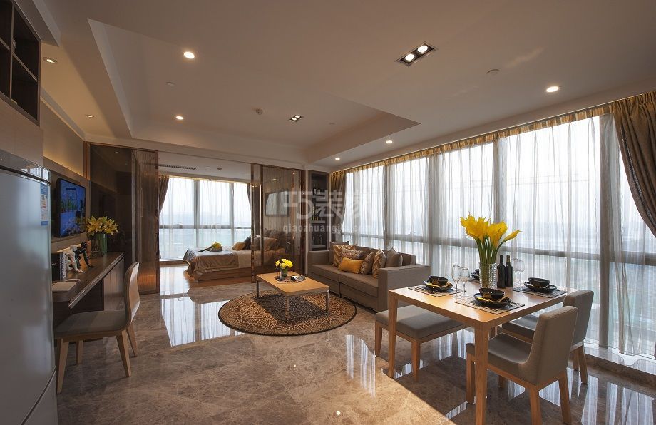 -灵秀山庄旧宫120平简约风格设计方案