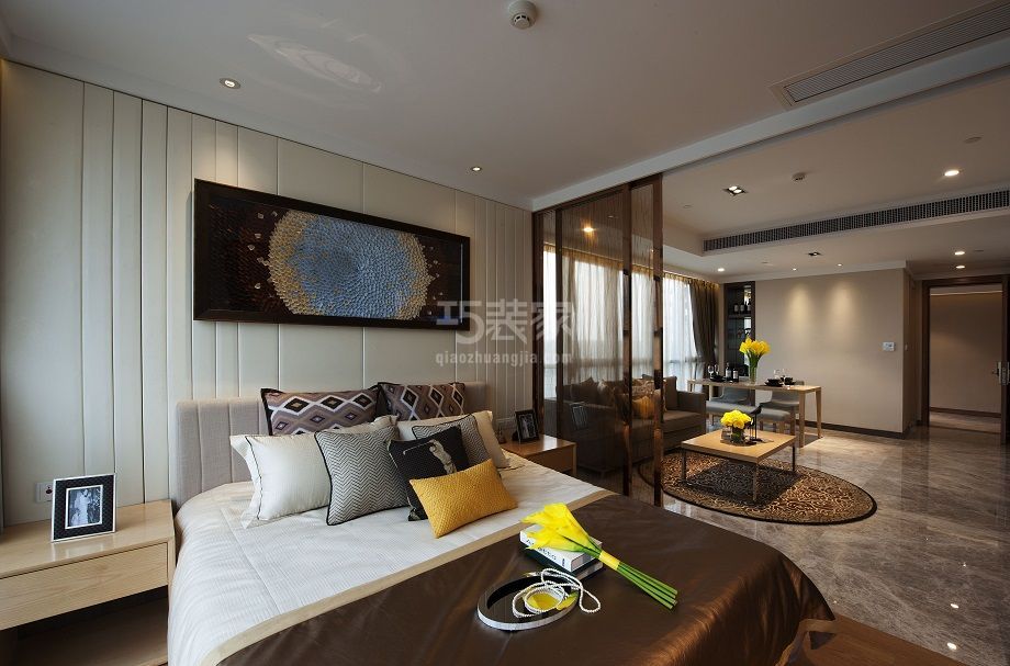 -灵秀山庄旧宫120平简约风格设计方案