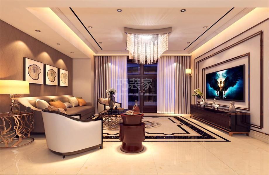 富贵园140平米现代简约风格设计方案