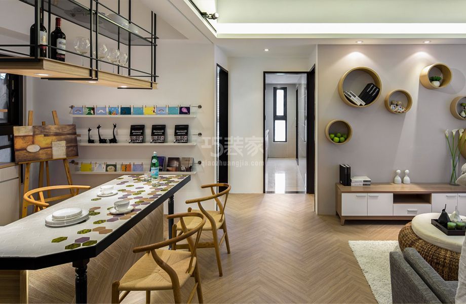 客厅-首开缇香郡120平米北欧风格设计方案