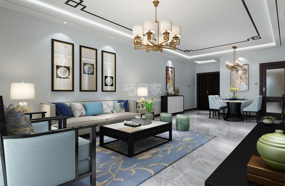 天通苑150平米新中式风格设计方案