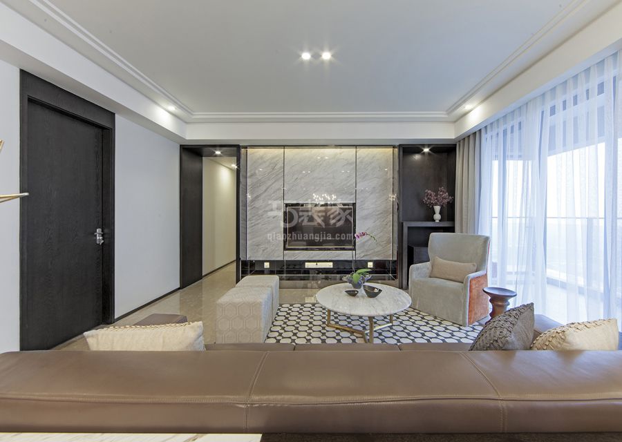 客厅-裘马都公寓170平米简约风格设计方案