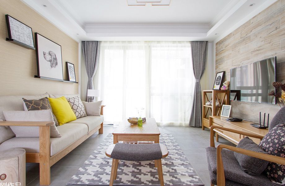 客厅-恒大城幸福家园110平米日式风格设计方案