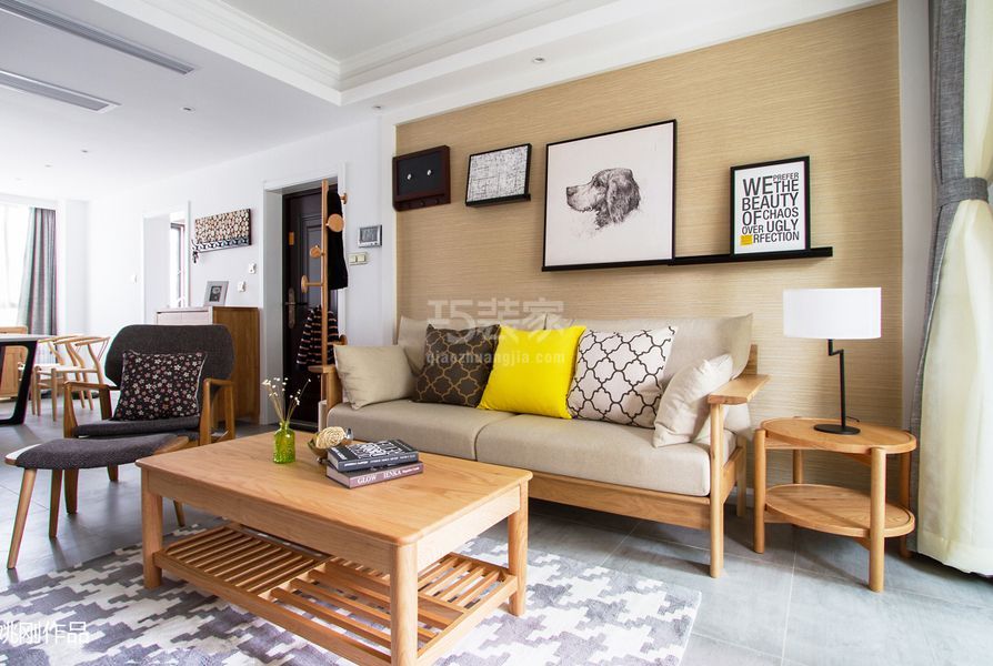 客厅-恒大城幸福家园110平米日式风格设计方案