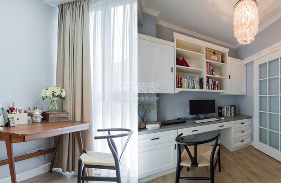 书房-龙山华府90平米混搭风格设计方案