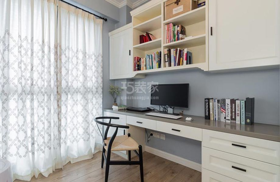 书房-龙山华府90平米混搭风格设计方案