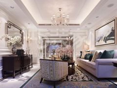 蓝色香气200平混搭风格设计方案