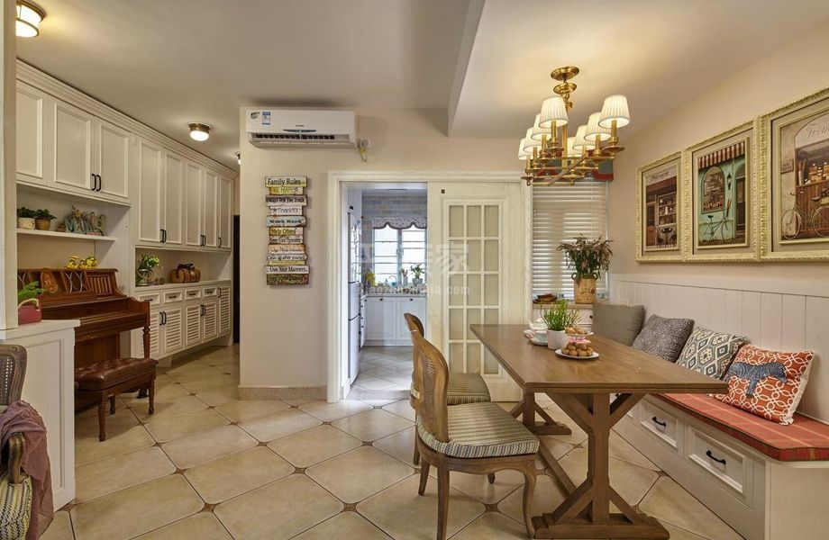 -丰台区洋桥北里120平法式风格设计方案