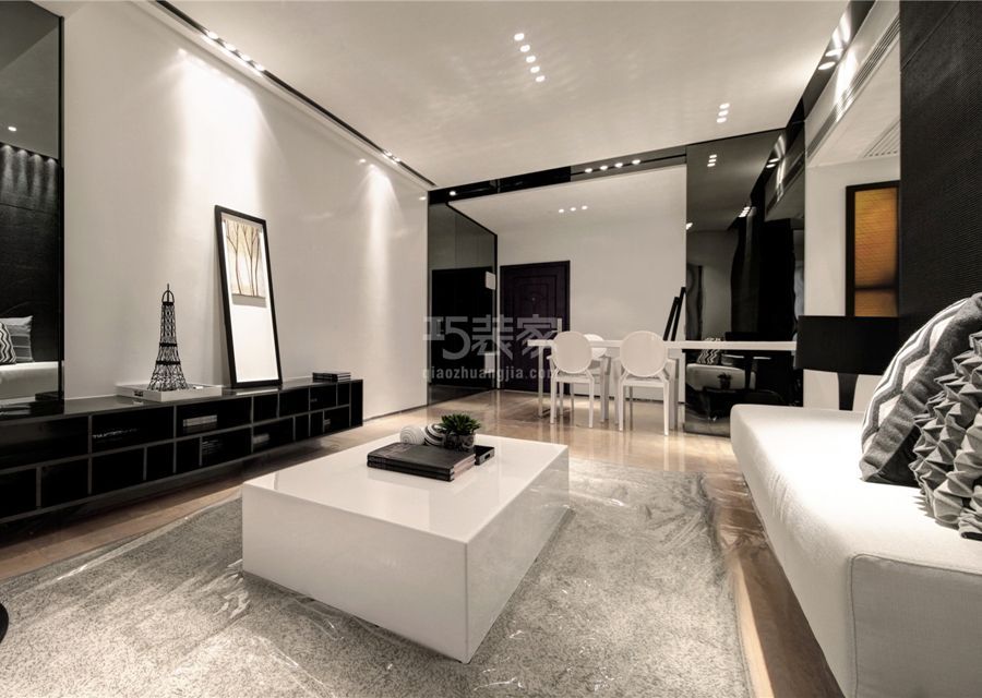 棕榈泉国际公寓135平米简约风格设计方案