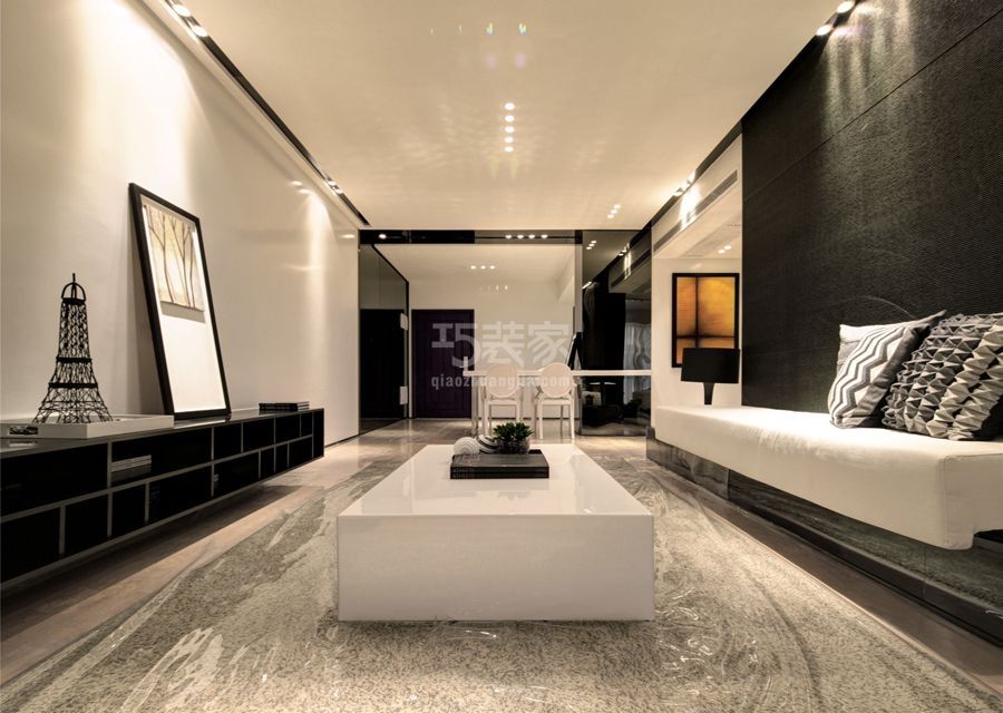 客厅-棕榈泉国际公寓135平米简约风格设计方案
