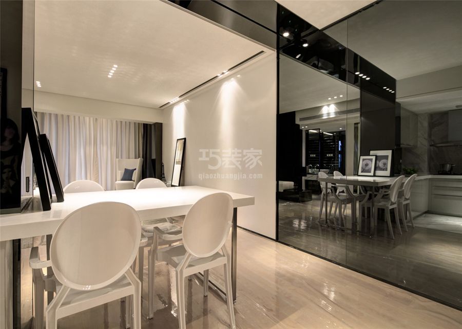 餐厅-棕榈泉国际公寓135平米简约风格设计方案